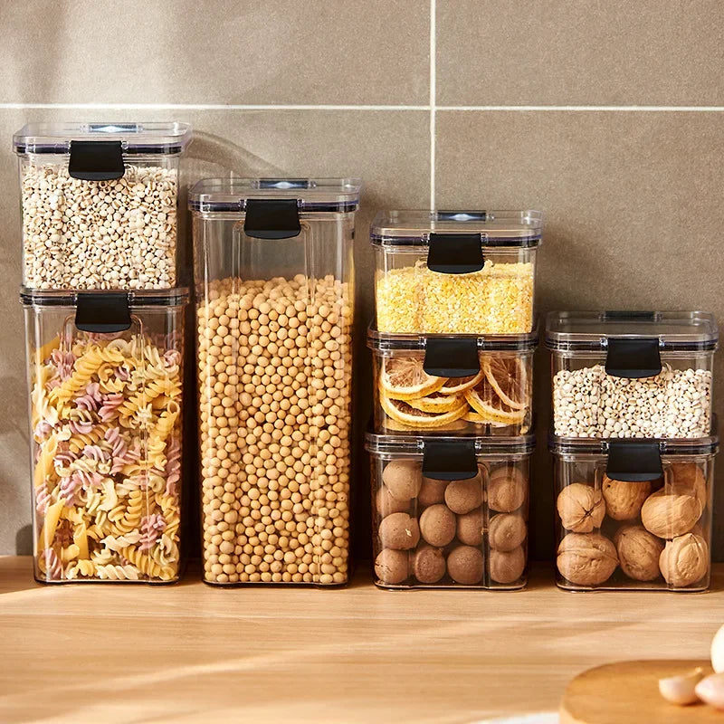 Sealed Jars, Kitchen Cereal Organizer, Large Storage, Moisture-proof Boxes, Seasoning Jar Sets