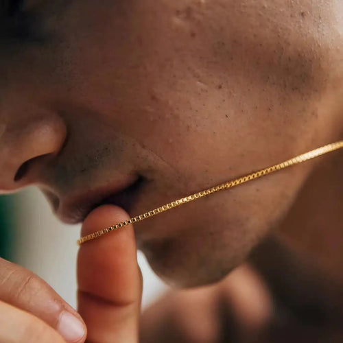 1.2mm Simple Stainless Steel Box Chain Necklace Gold Color Titanium Steel Men Necklace Fashion Women Jewelry Trend Accessorie