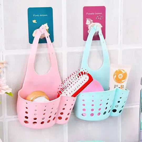 Kitchen Sink Holder Hanging Drain Basket Adjustable Soap Sponge Shelf Organizer Bathroom Faucet Holder Rack Kitchen Accessories
