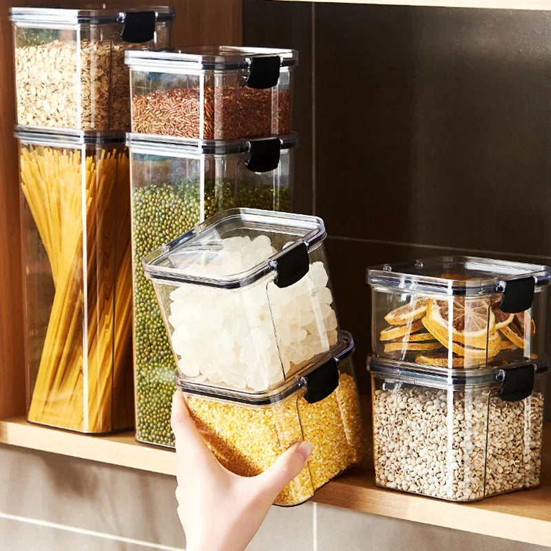 Sealed Jars, Kitchen Cereal Organizer, Large Storage, Moisture-proof Boxes, Seasoning Jar Sets