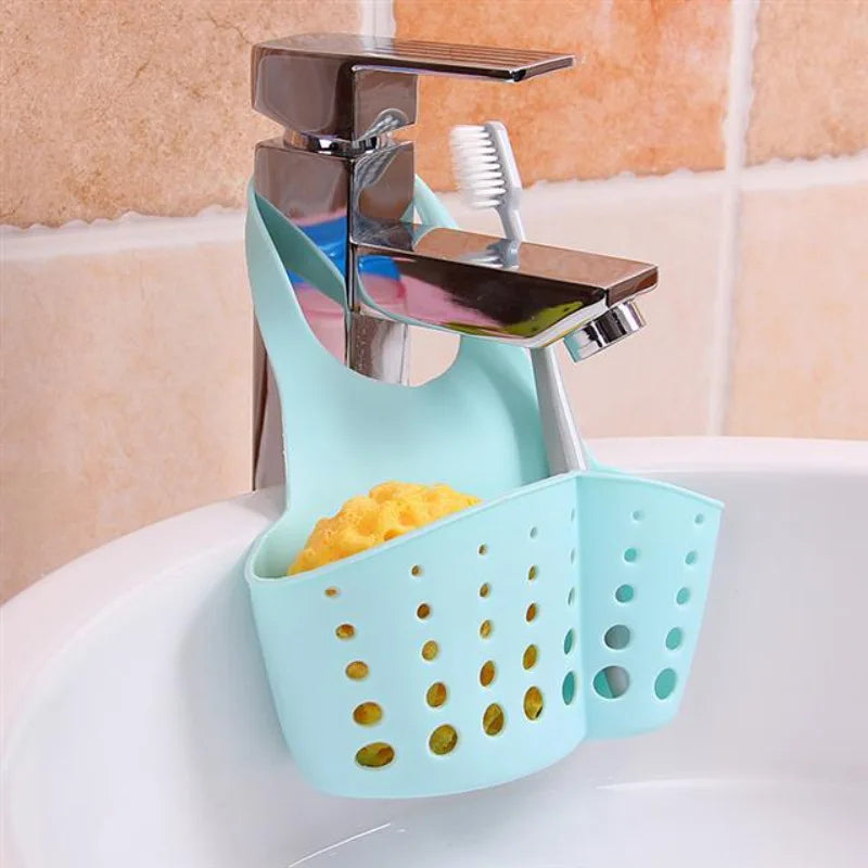 1/2pcsKitchen Sink Storage Rack Faucet Storage Rack Sponge Rag Drain Basket Bathroom Soap Rack Kitchen Bathroom Accessories