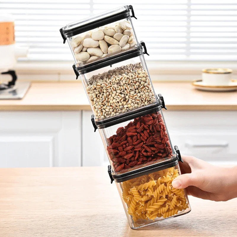 Sealed Jars, Kitchen Cereal Organizer, Large Storage, Moisture-proof Boxes, Seasoning Jar Sets