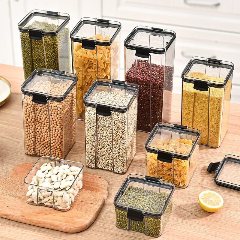 Sealed Jars, Kitchen Cereal Organizer, Large Storage, Moisture-proof Boxes, Seasoning Jar Sets